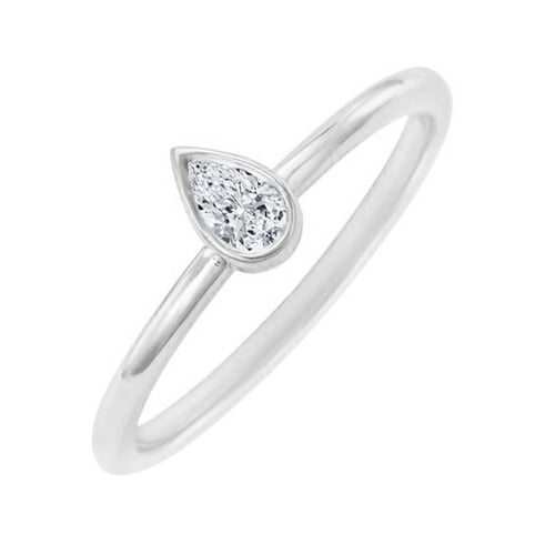 Minimalistischer Ring mit Pear Diamanten Nunez