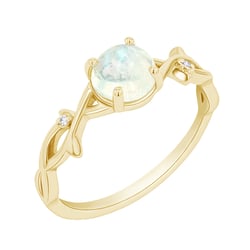 Romantischer Ring mit Mondstein und Diamanten Makena