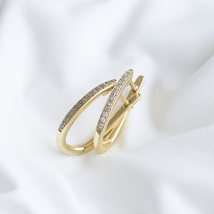 Elegante Ohrringe mit Diamanten Ayaz 85869