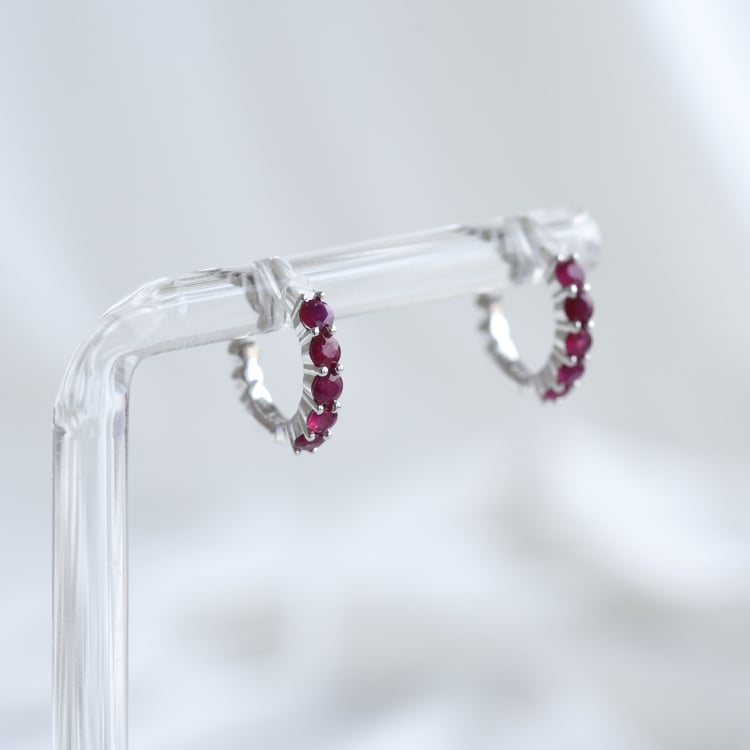 Ringohrringe mit Rubinen Patton 85819