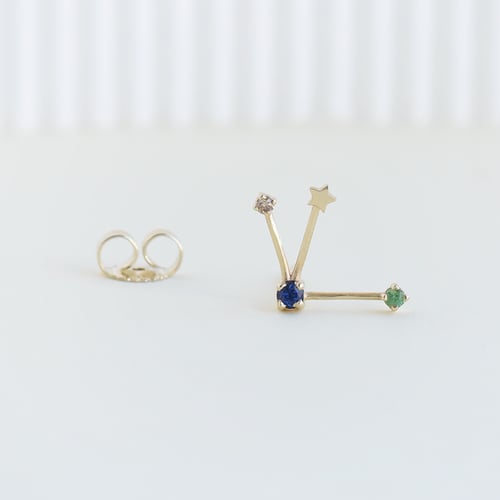 Ohrring mit Sternzeichen Taurus