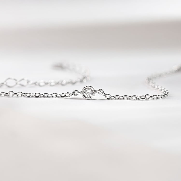 Minimalistisches Goldarmband mit Diamanten Bonato 153325