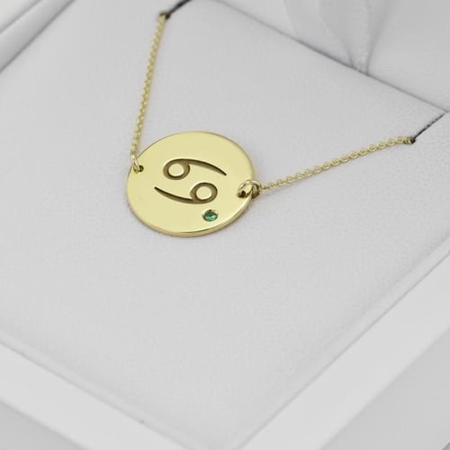 Armband in Gold mit Smaragd für das Sternzeichen Krebs