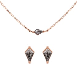 Schmuckset mit Salt and Pepper Diamanten Elny