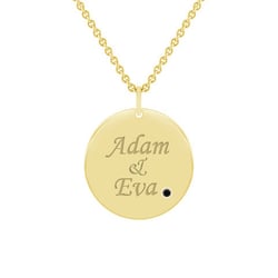 Anhänger mit schwarzen Diamanten und personalisierter Gravur Cassius