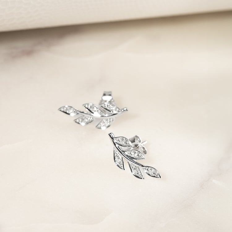 Diamantohrringe in Blattform Jooa 135751