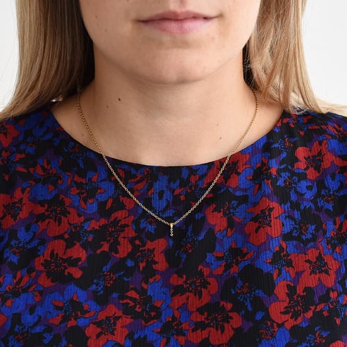 Silberner Anhänger mit blauen Diamanten Zusa