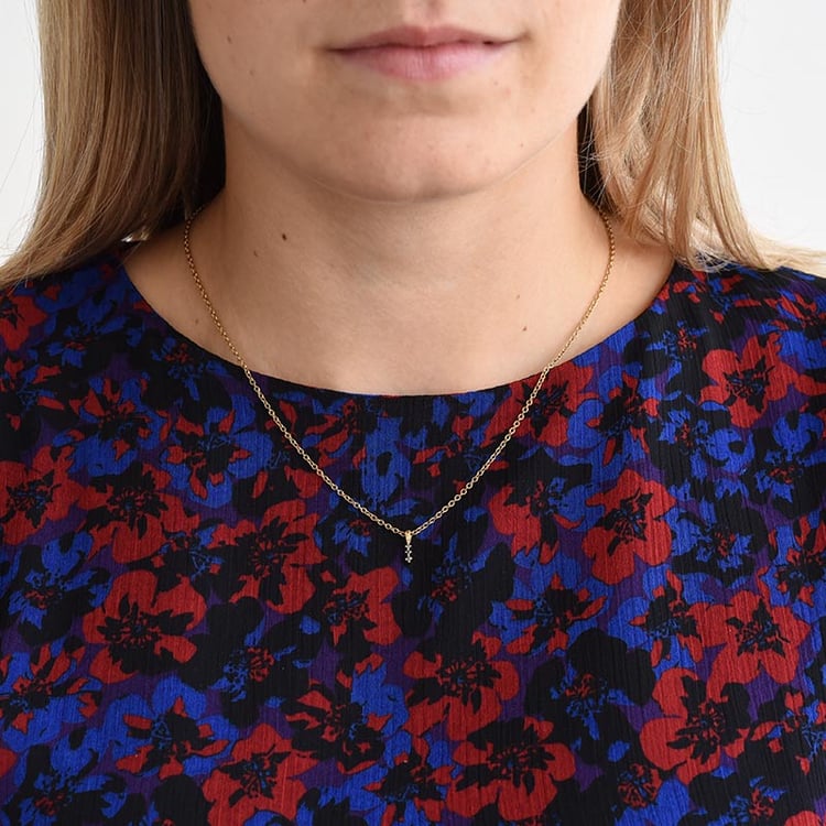 Silberner Anhänger mit blauen Diamanten Zusa 86252