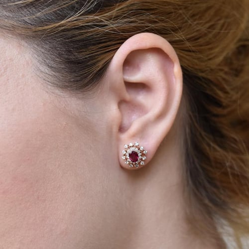 Rubinohrringe mit Diamanten Richelle
