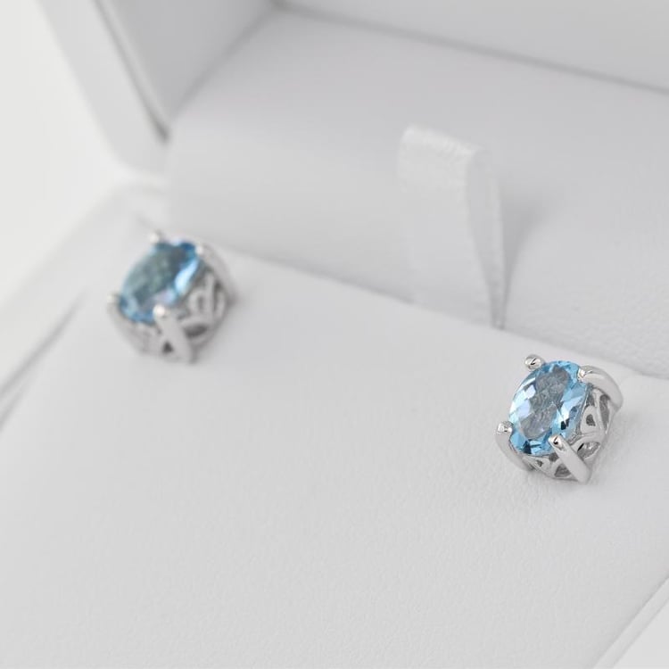 Topas Silberohrringe in Geschenkbox 3987