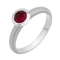Goldener Ring mit Rose Cut Rubin Layla