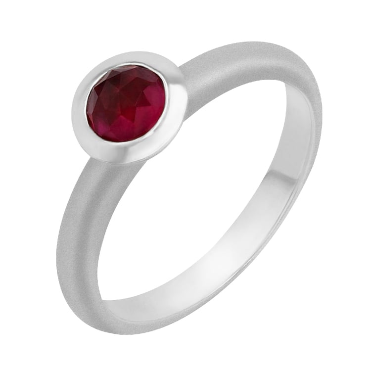 Goldener Ring mit Rose Cut Rubin Layla 75349