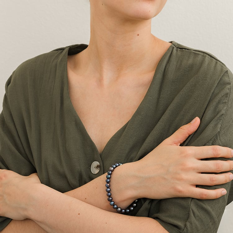 Goldenes Armband mit Perlen Hina 129922