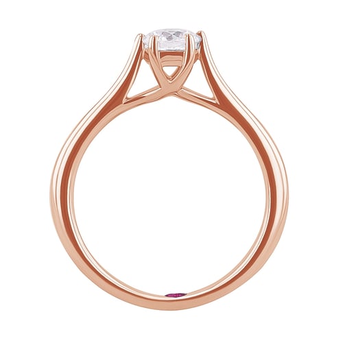 Verlobungsring mit Diamant und Rubin Nelia