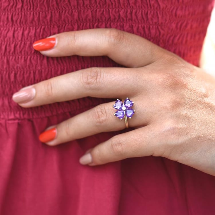 Amethystring aus Gold 47307