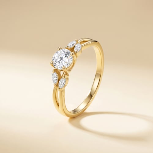 Verlobungsring mit Buchstaben und Diamanten Halym