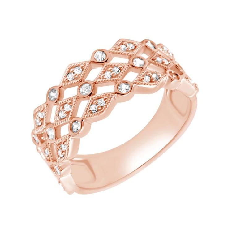 Moderner Ring aus Silber mit Diamanten Gunnar 162257