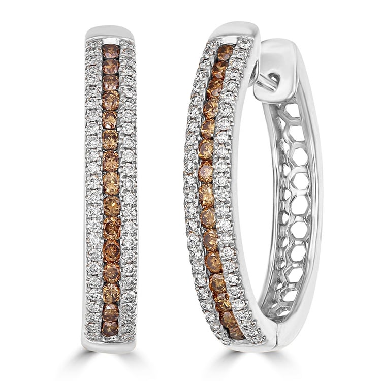 Ohrringe mit Champagner und weißen Diamanten Brittany 76271