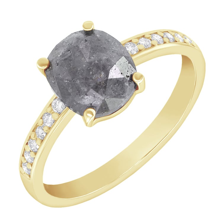 Ring mit ovalen Salt and Pepper Diamant Melisent 97495
