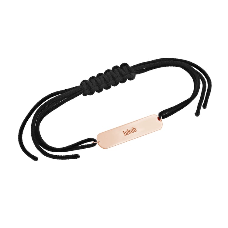 Silbernes String-Armband für Herren mit der Möglichkeit einer Gravur Yousef 112356