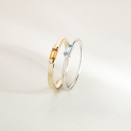 Minimalistischer Ring mit Citrin Xenia