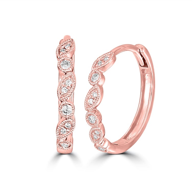 Silberne Ohrreifen mit Lab Grown Diamanten Veeti 104111