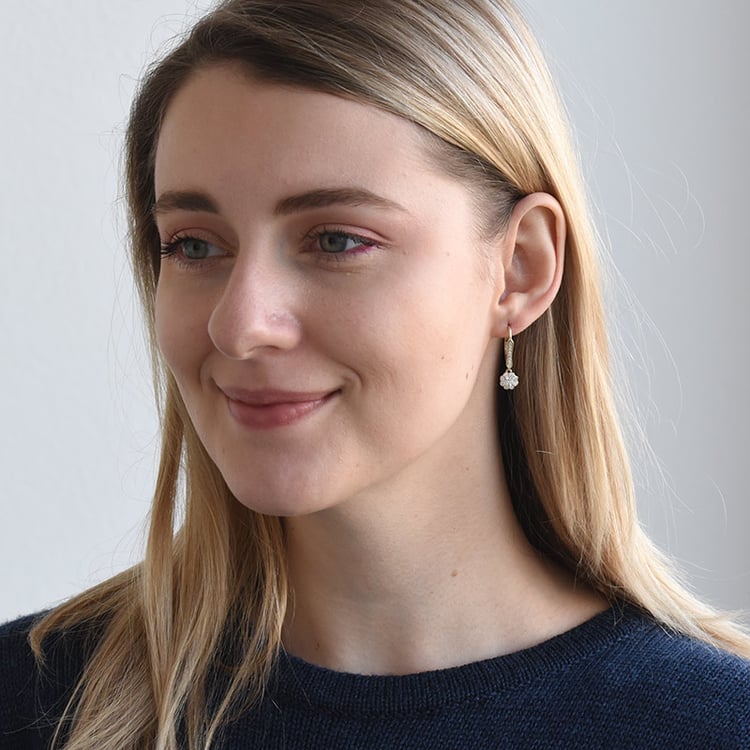 Hängeohrringe aus Gold 74716