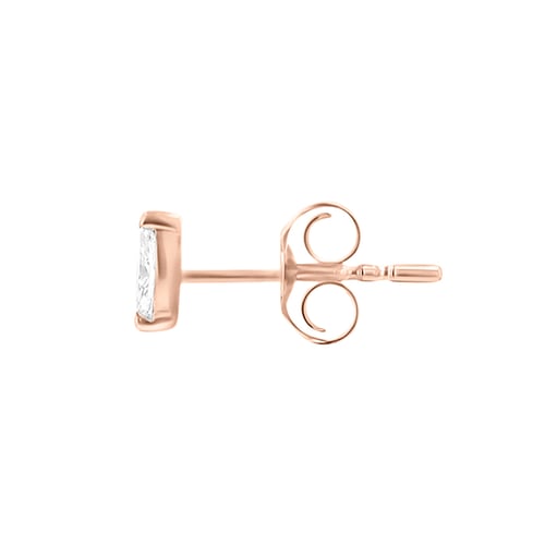 Mini Ohrstecker mit Lab Grown Diamant in Marquise Form Blues