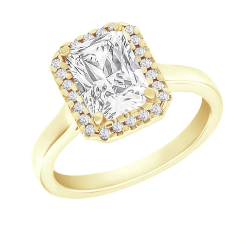 Verlobungsring mit Emerald-Diamant Valma