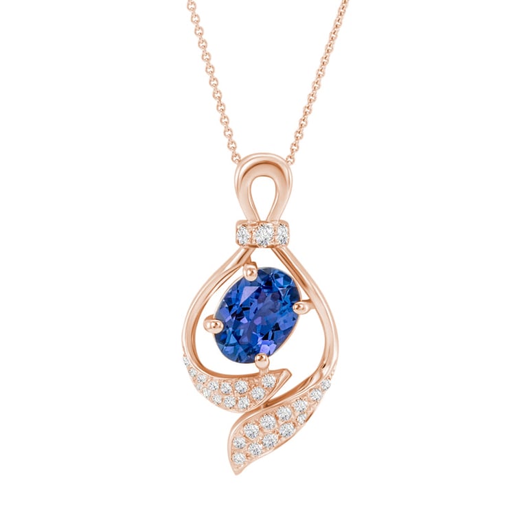 Halskette mit Tansanit 6159