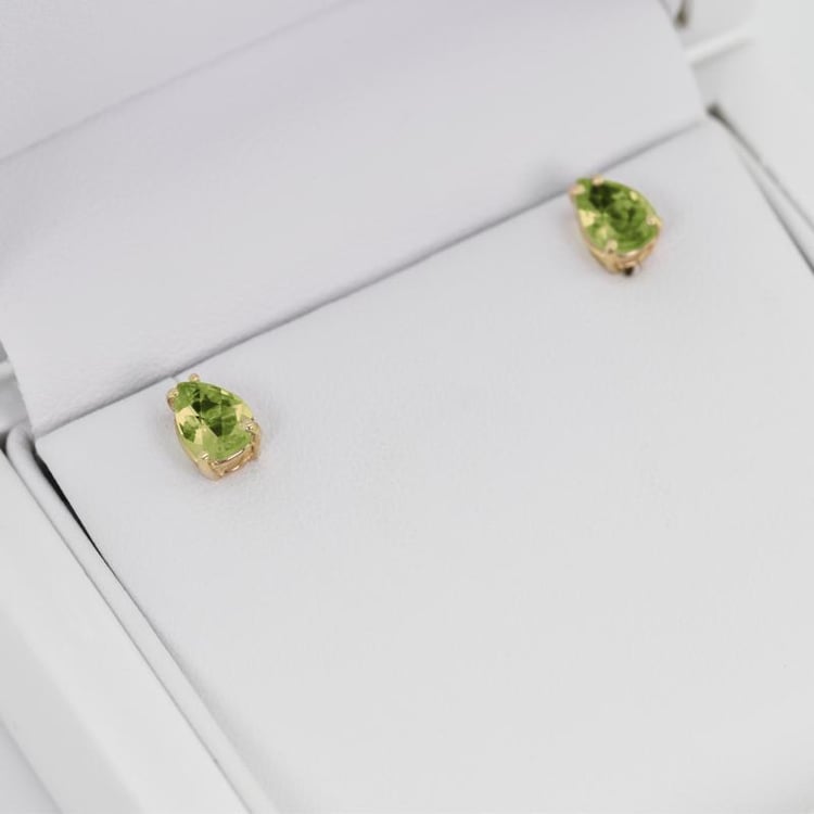 Olivintränen in goldenen Ohrringen Reata 13886