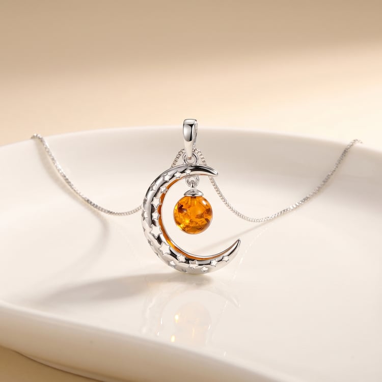 Silberner Anhänger in Form eines Mondes Lana 166742