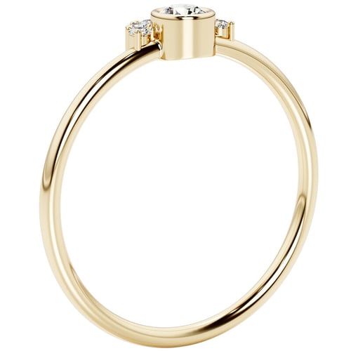 Ring mit Lab Grown Diamanten im halben Halo Jorg