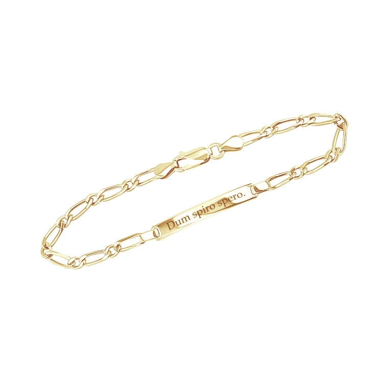 Silbernes Figaro Armband mit der Möglichkeit einer Gravur