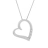 Silberner Anhänger mit einem Herzen und Diamanten Tanish