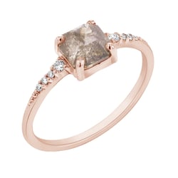 Außergewöhnlicher Ring mit Salt and Pepper Diamant Korey