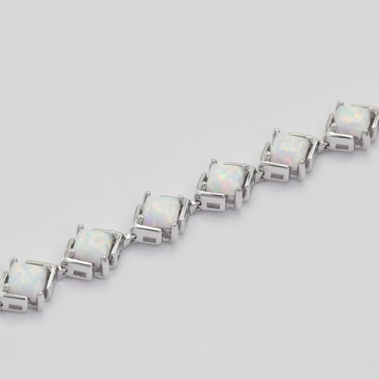 Silberarmband mit princess Opale 26697