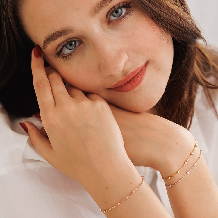 Silbernes Armband mit Kugeln 157440