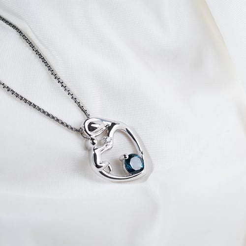 Anhänger Mutter und Kind mit Topas und Diamanten Ella