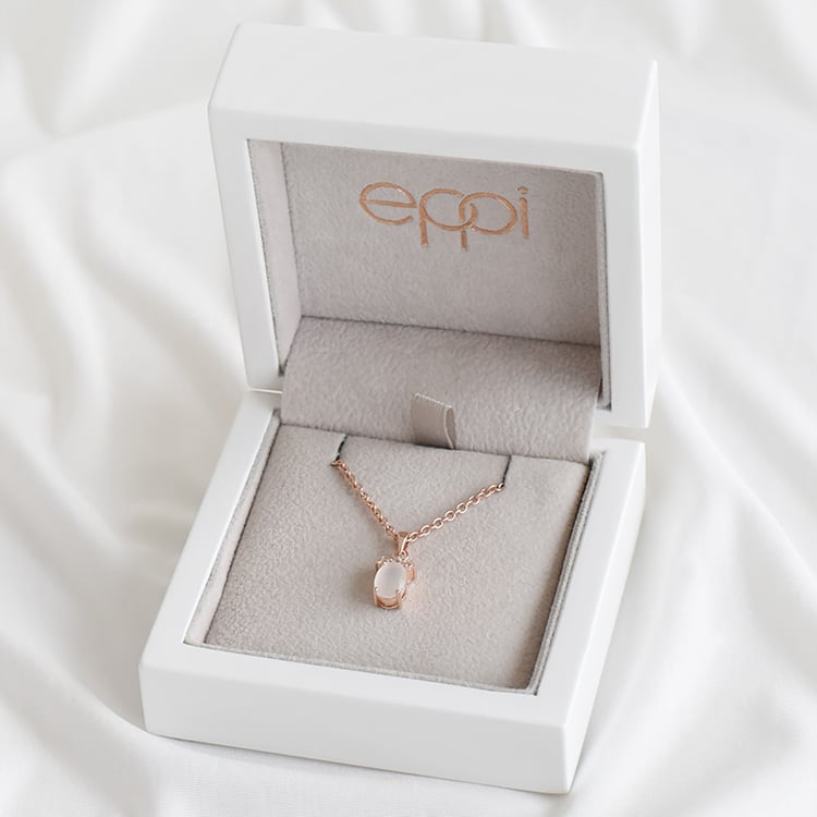 Silbernes Schmuckset mit Topas und Mondsteinen Hideki 93464