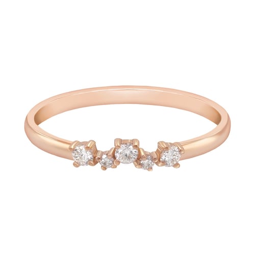 Goldener Verlobungsring mit Diamanten Blanka