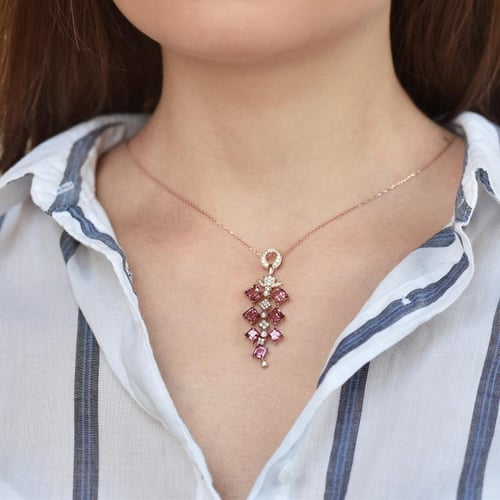 Anhänger voller Turmaline und Diamanten Dalisa