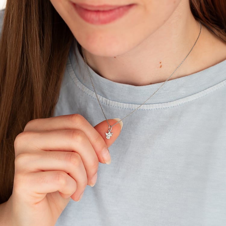 Silberner Anhänger mit Engel 140711