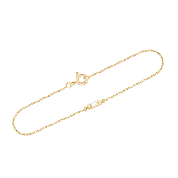 Minimalistisches Armband mit weißem Saphir Serafina