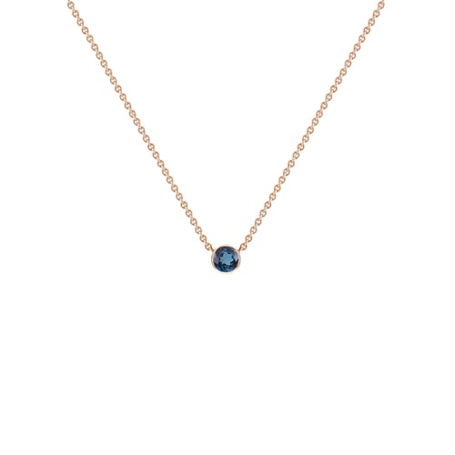 Minimalistische Kette mit einem Londoner Topas Glosie
