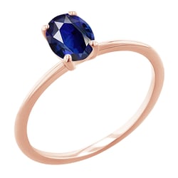 Eleganter Verlobungsring mit einem ovalen Saphir Frost