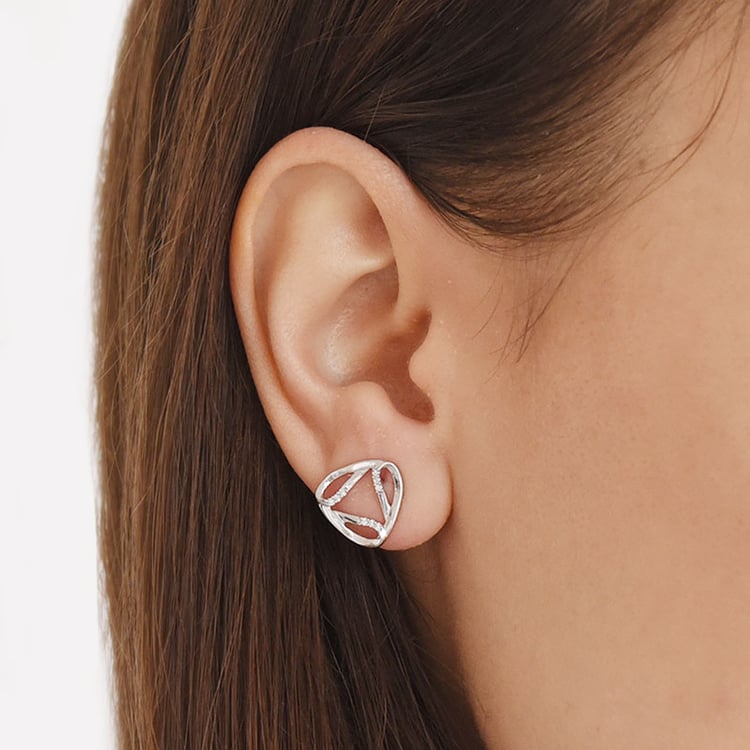 Geometrische Ohrringe mit Diamanten Taline 92512