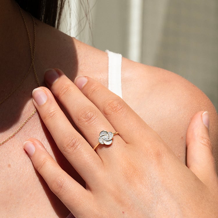 Diamantring in Blumenform Tansy 142363