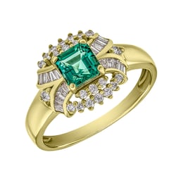 Wunderschöner Smaragdring mit Diamanten Navin