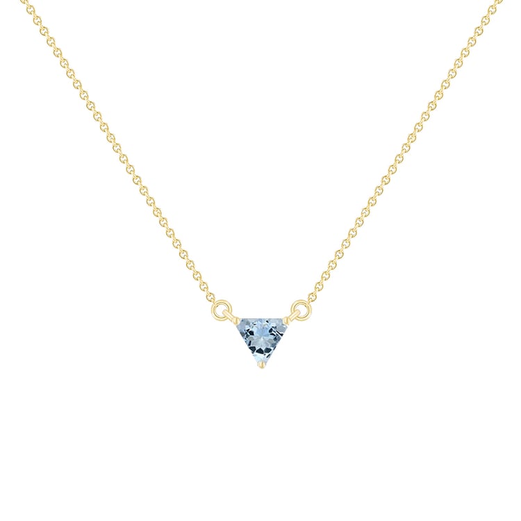 Minimalistische Halskette mit Aquamarin Modu 134732